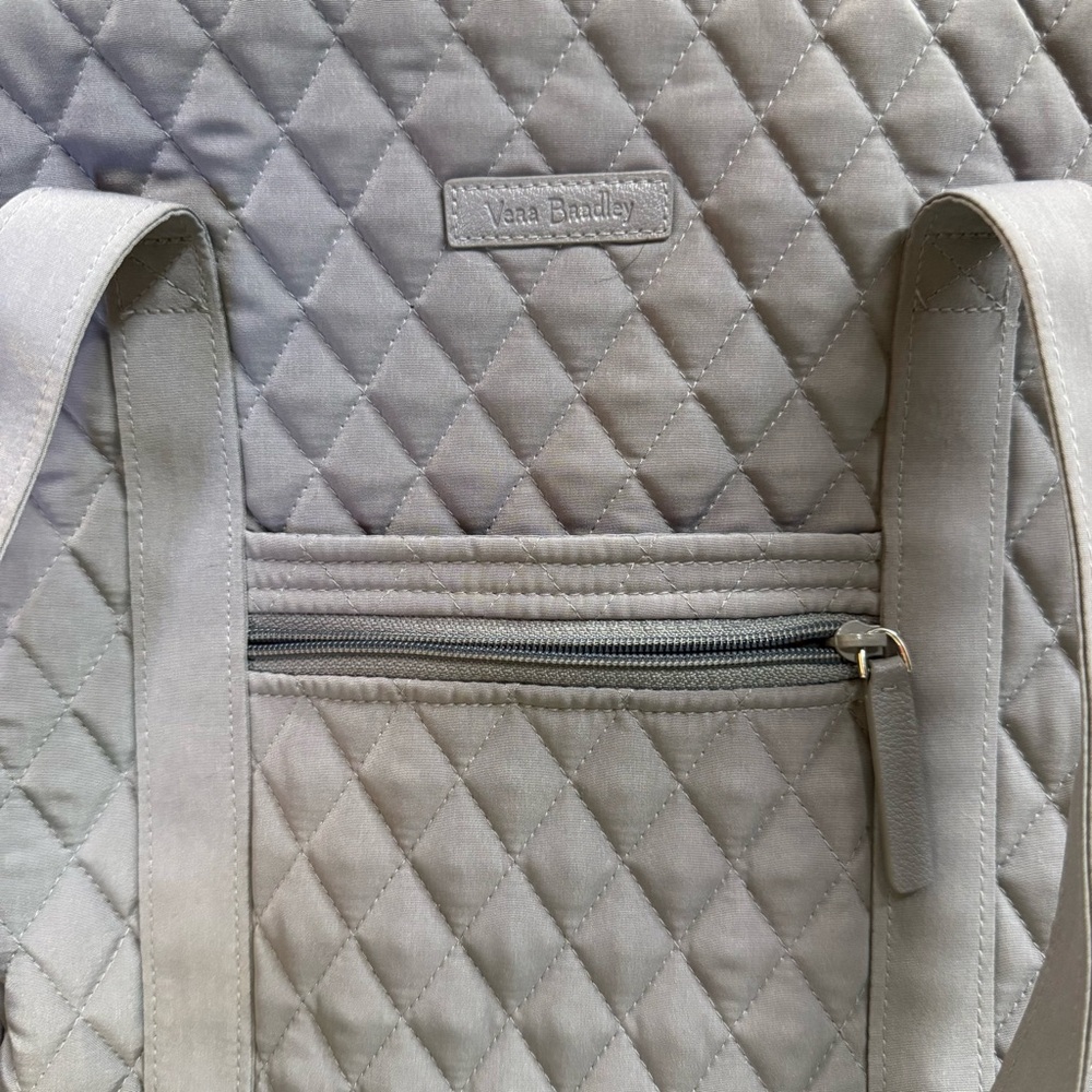 Vera Bradley Quilted Blue/Grey Tote Bag Like New - Picture 6 of 6
